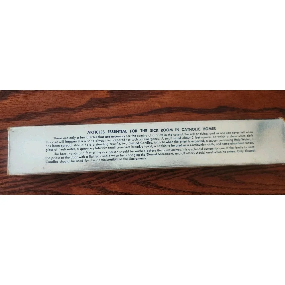 Vintage Cathedral Candle Co Blessed‎ Candles White 10.25 Religious Catholic M6